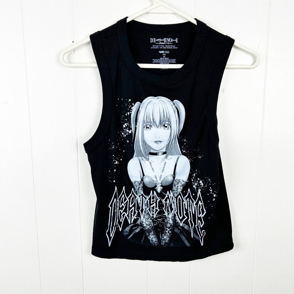 Death Note Black Graphic Cropped Tank Extra Large (Juniors)